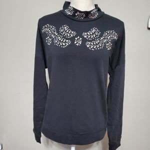 Rhinestone Sweatshirt Top